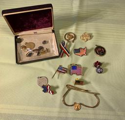 Medals, Pendants, Tie Tack including 10k gold