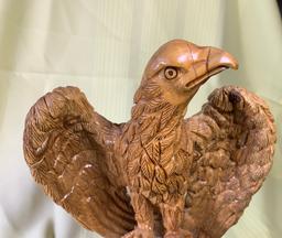 Carved Wooden Eagle Statue