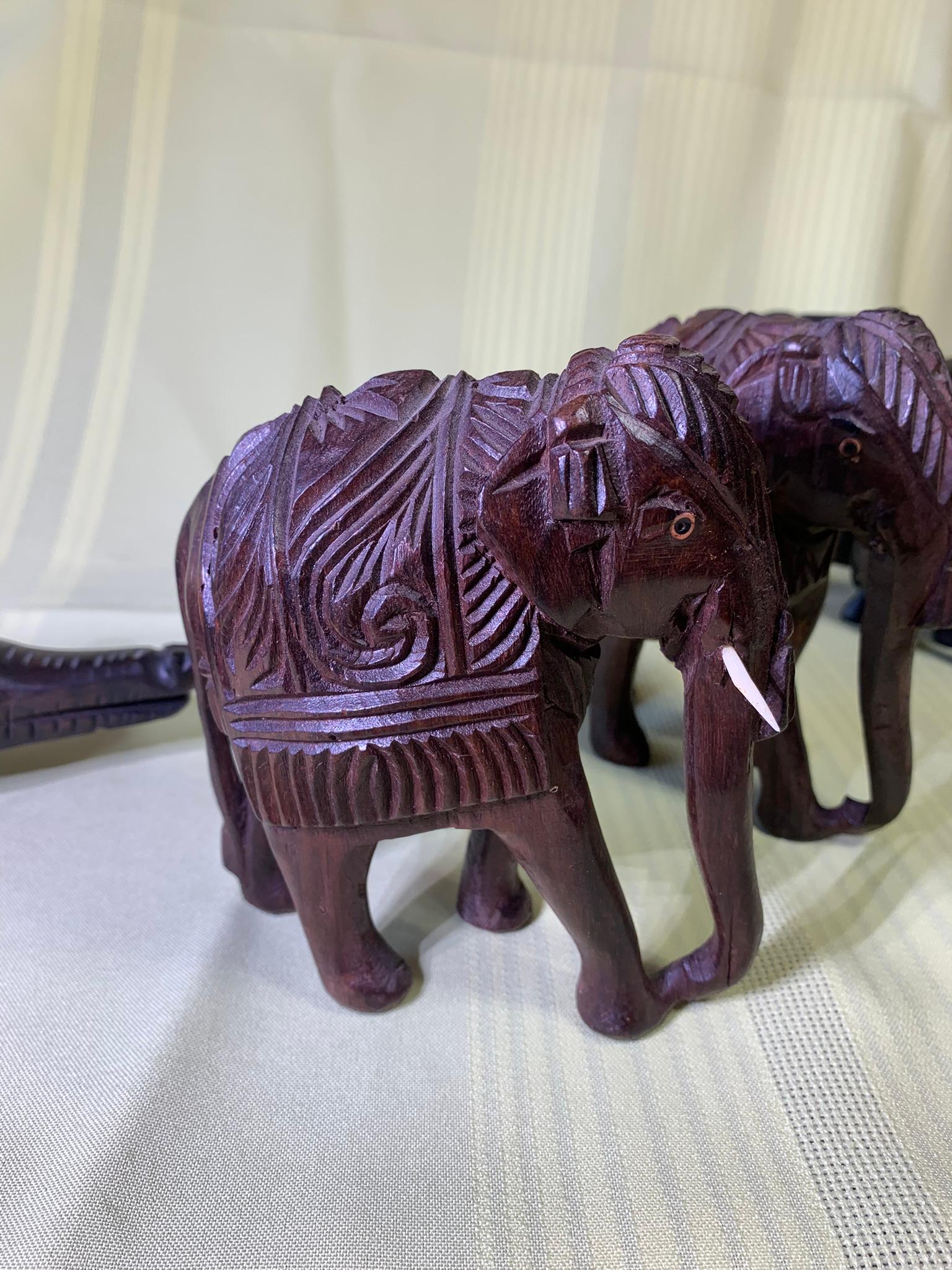 Group of Carved Wooden Animals - Some Made from Ebony from Africa