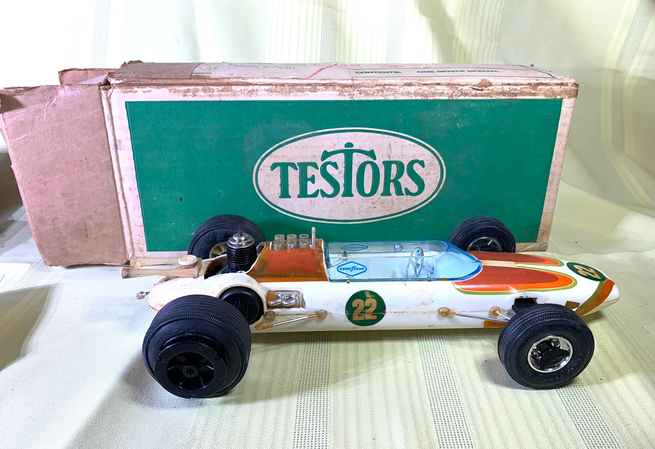 Testors Tethered Gas Powered Indy Style Race Car with Original Box