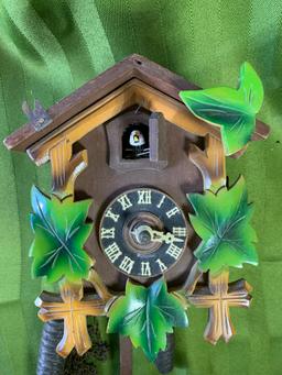 German Made Small Coo Coo Clock.  Missing a Leaf