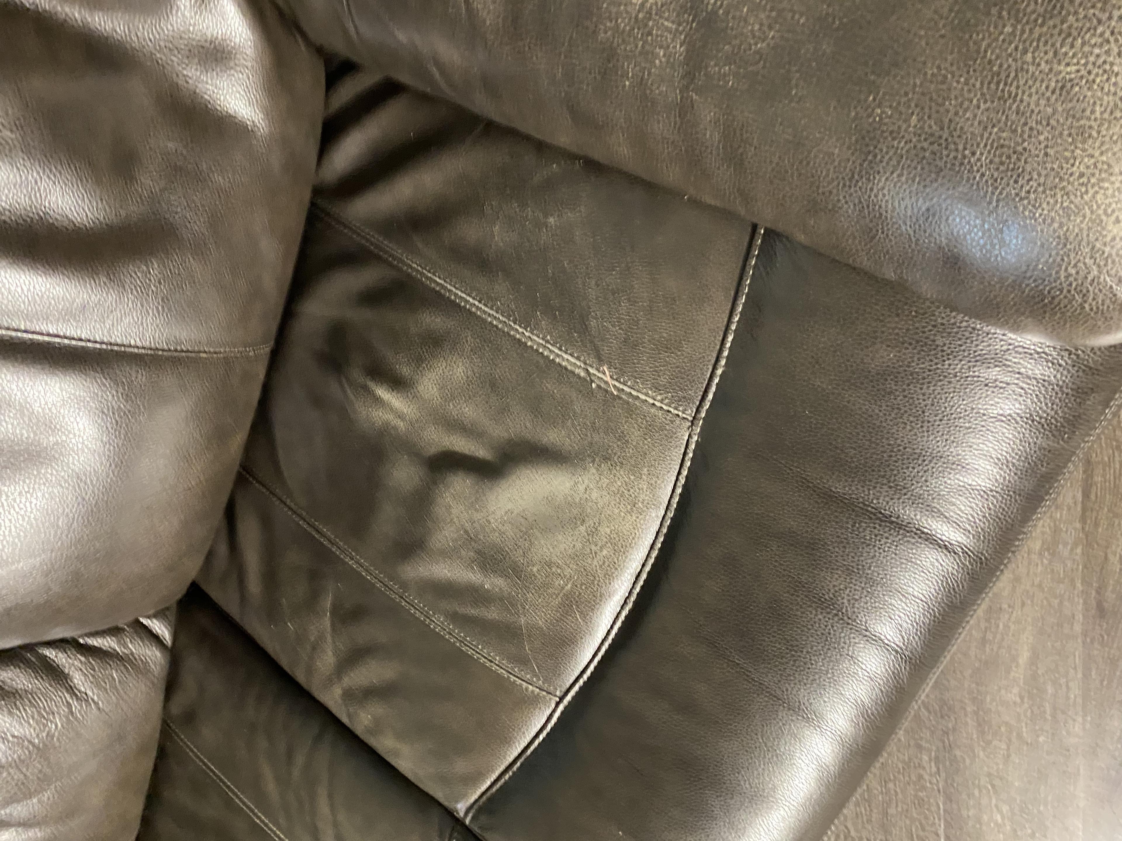 Leather adjustable sofa