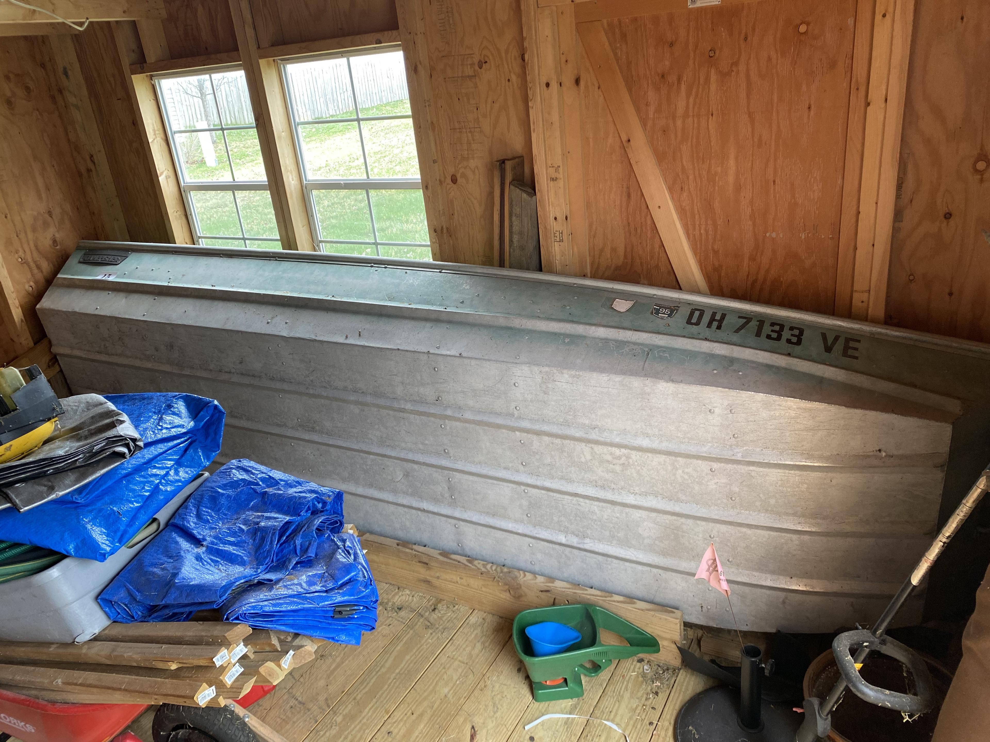 Vintage Sears Aluminum Jon Boat