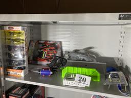 Shelf lot of assorted tools