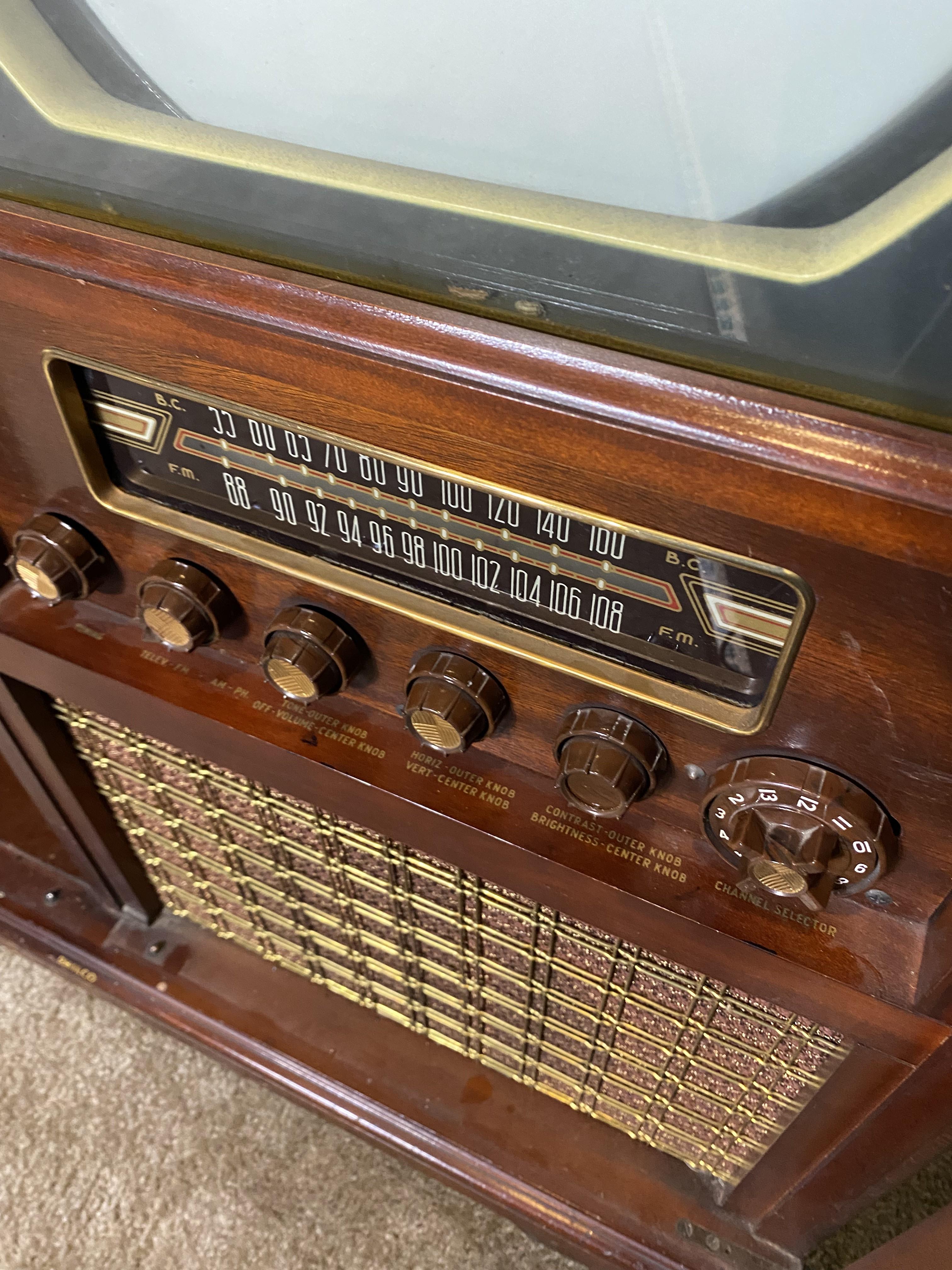 1940s Philco Television, Record Player, Radio