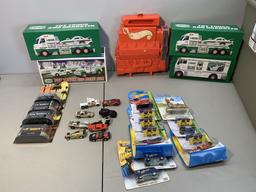 Hess Trucks, Hot Wheels, Vintage Hot Wheels Case, GreenLight Hollywood Car