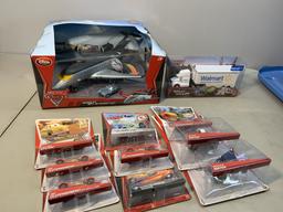 Group of Disney Pixar Cars including Siddeley Spy Jet Shoot Out Plane