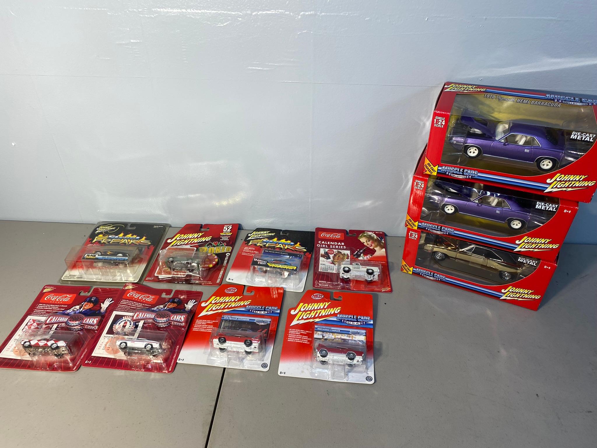 Group Lot of Diecast Cars - Johnny Lightning small and large PLUS