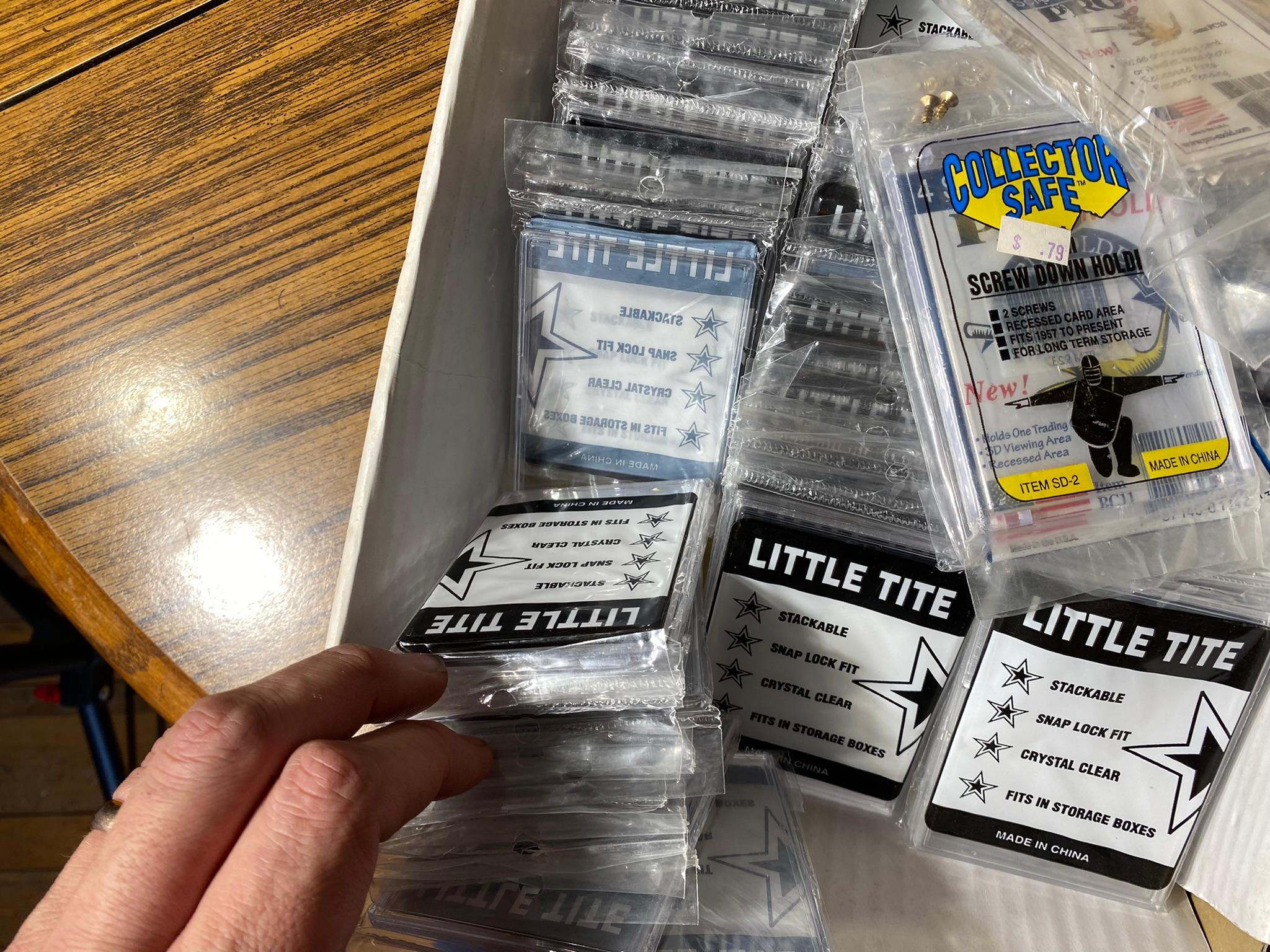 Box of Little Tite baseball card holders