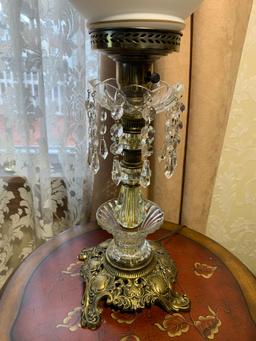 "Gone with the Wind" Style Lamp & Electrified Oil Lamp