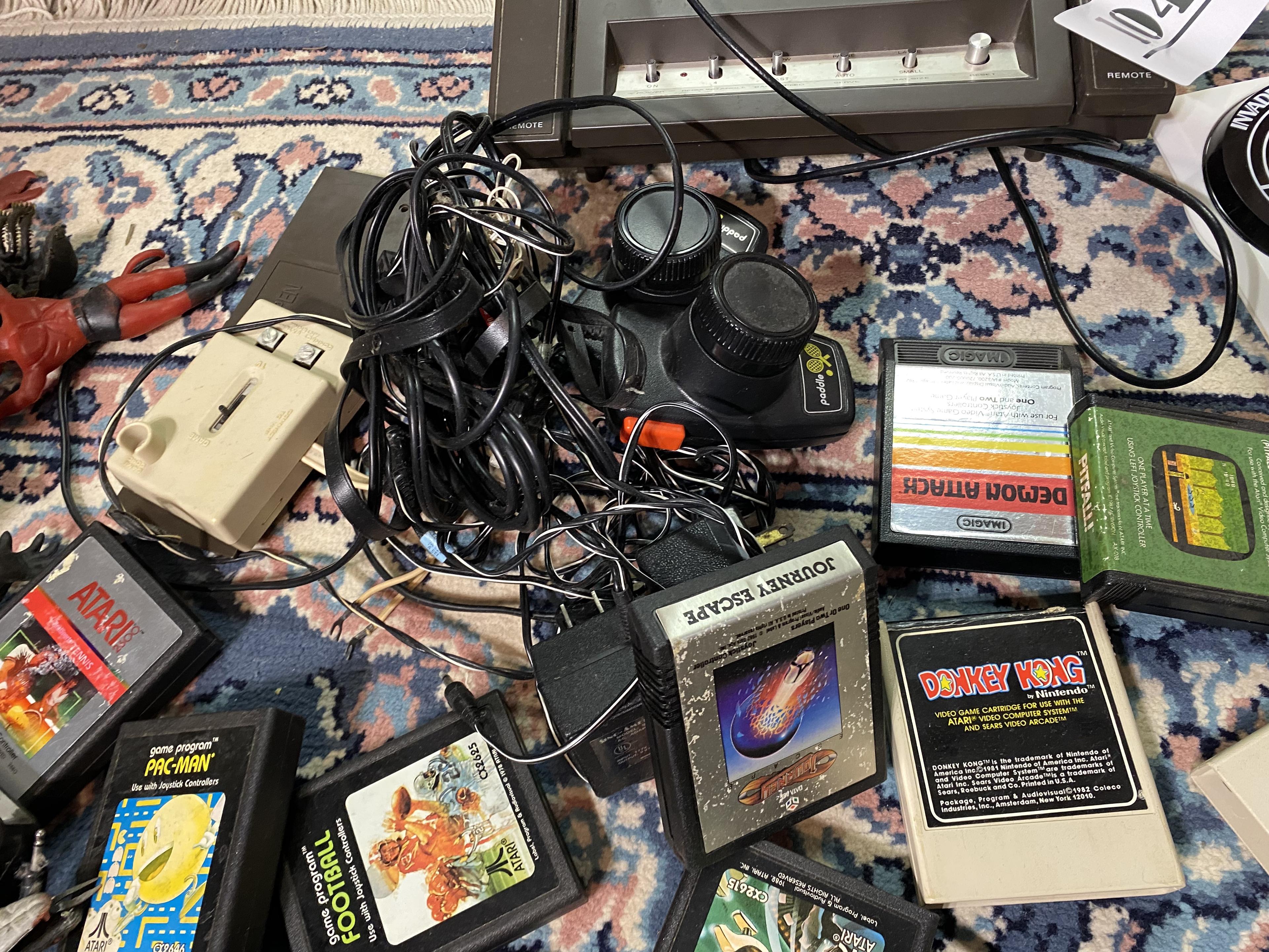 Large Lot of Vintage Game Systems, Games