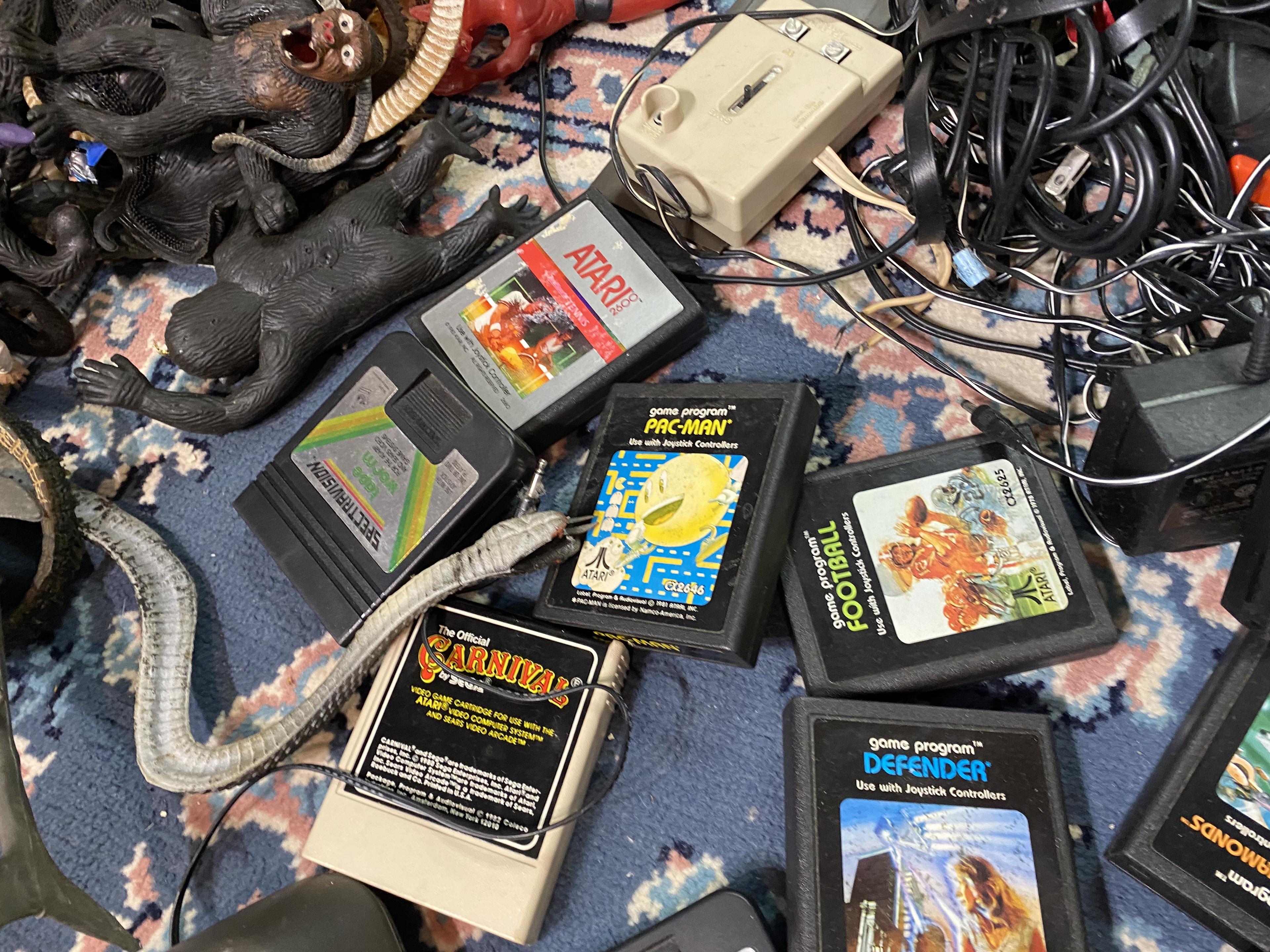 Large Lot of Vintage Game Systems, Games