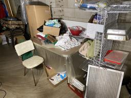 Area Clean Out Lot including Vintage Table, Chair