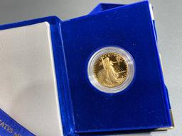 1990 US Mint $25 Gold Coin 1/2 oz Proof