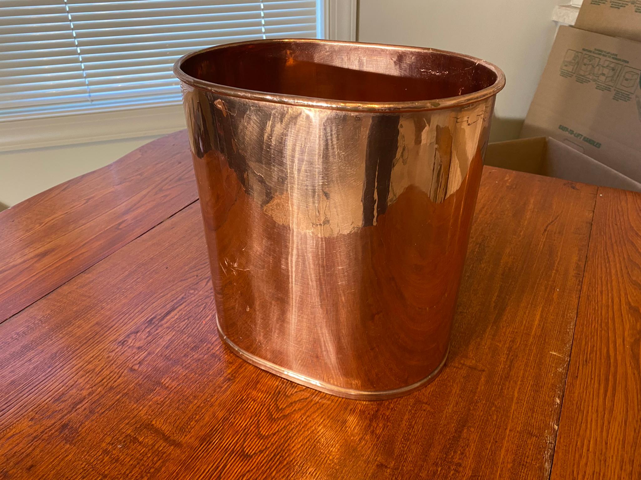 Bucyrus, Ohio Copper Trash Can, Antique Table, Chairs