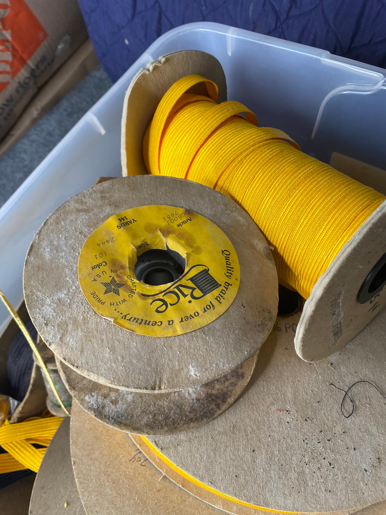 Large Lot CE Ward Fraternal Factory Trim Tape, Piping, Tassels for Uniforms & Costumes