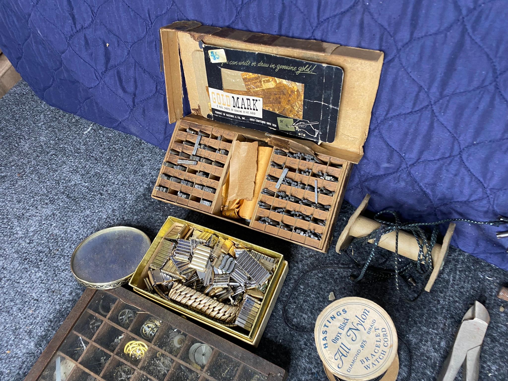 Large Lot Assorted Watch Making Parts, Watches Etc.