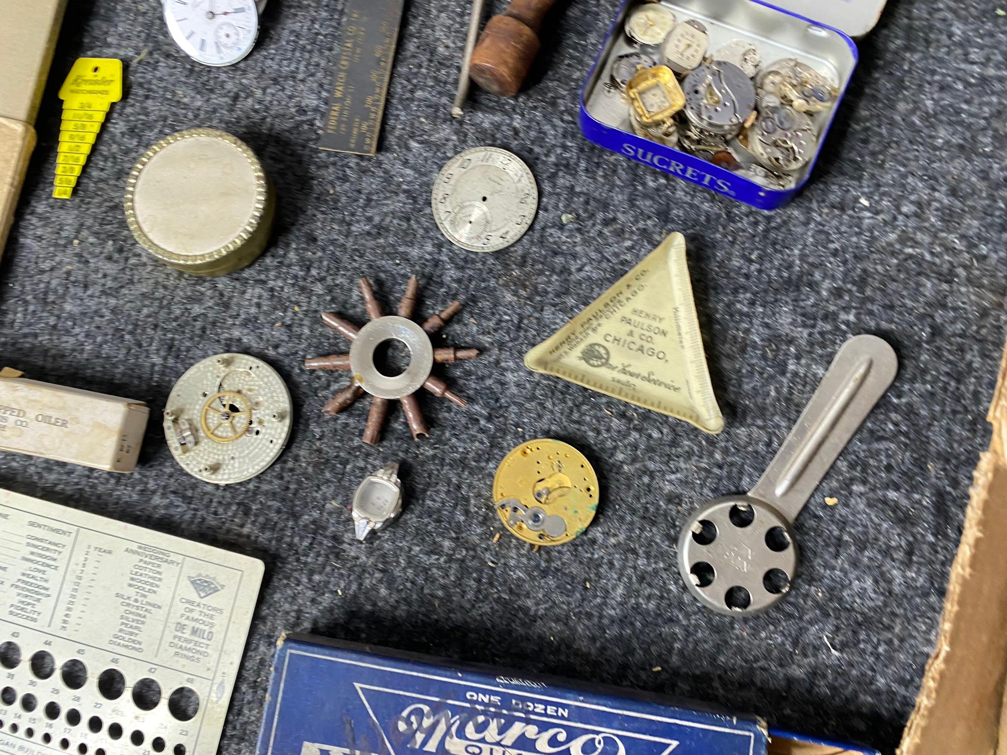 Large Lot Assorted Watch Making Parts, Watches, Bands Etc.