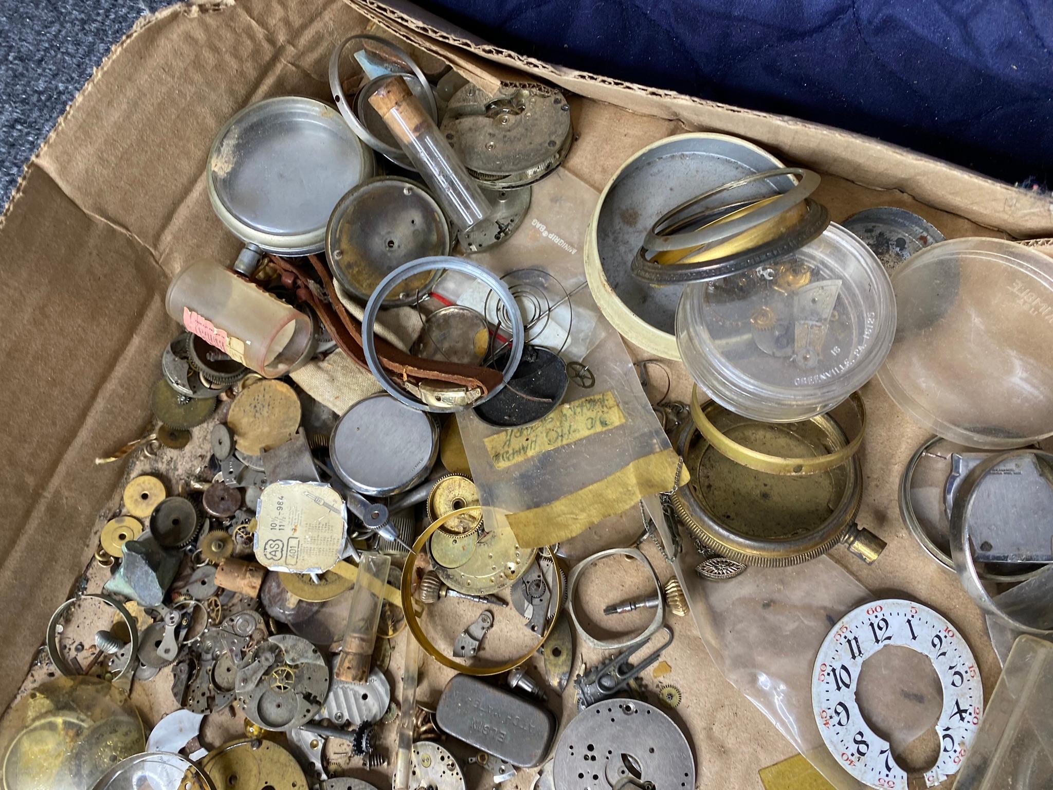 Large Lot Assorted Watch Making Parts, Watches, Bands Etc.