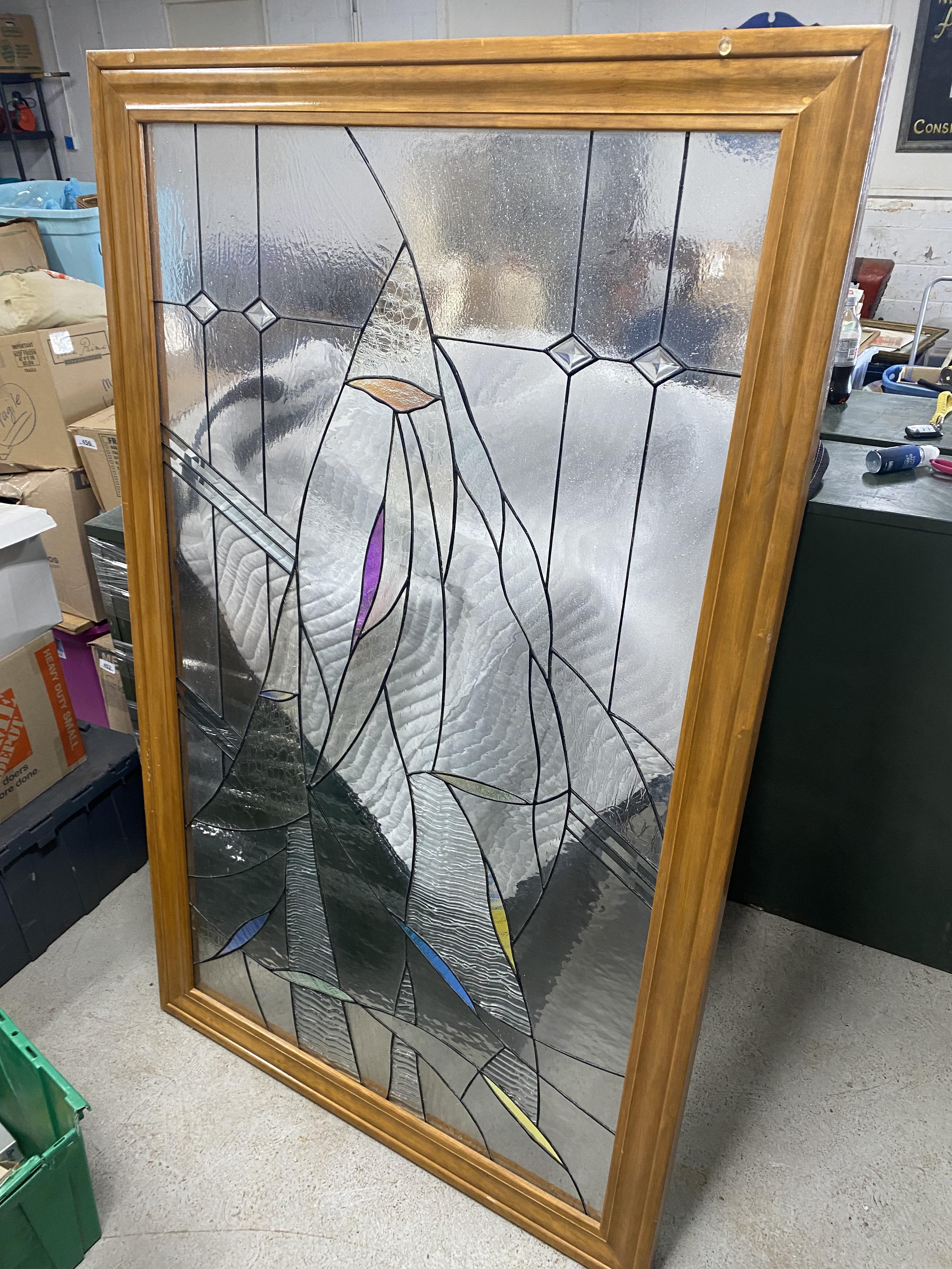 Large decorative stained glass window