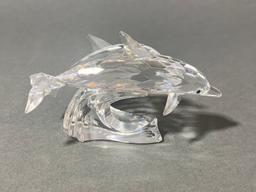 Swarovski Crystal Dolphins Figurine