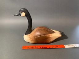 Wooden Goose with Stamp & Signed.  See Photos