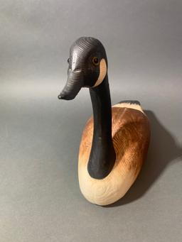 Wooden Goose with Stamp & Signed.  See Photos