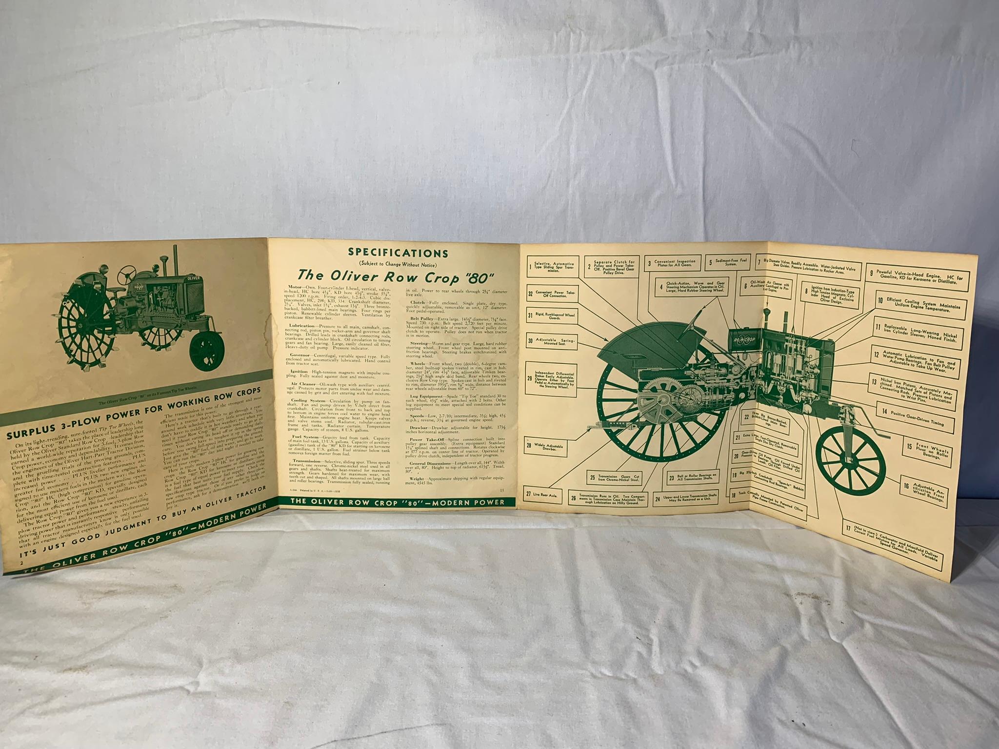 Oliver Diecast Tractor & Pamphlet