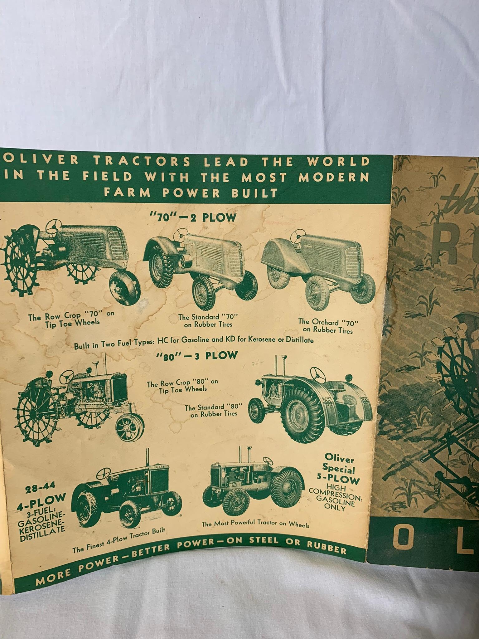 Oliver Diecast Tractor & Pamphlet