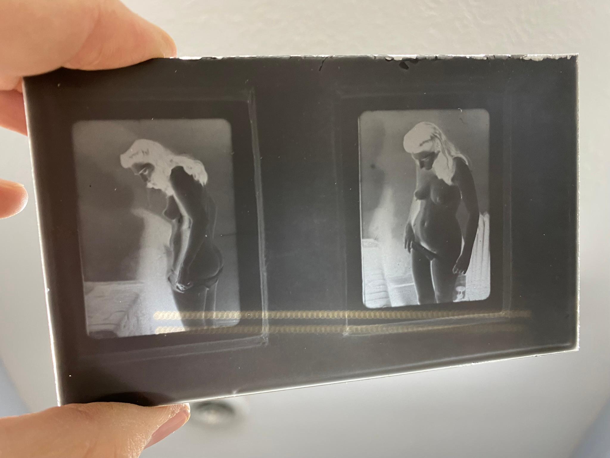 Group Lot of Antique Photo Negatives Nude Poses