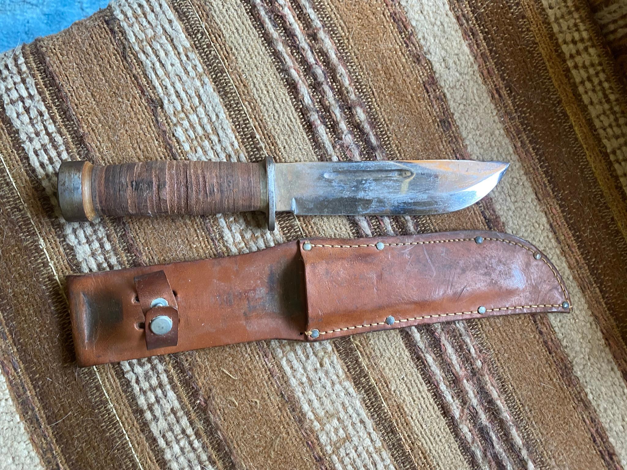 WWII Cattaraugus Large Fighting Knife in nice condition