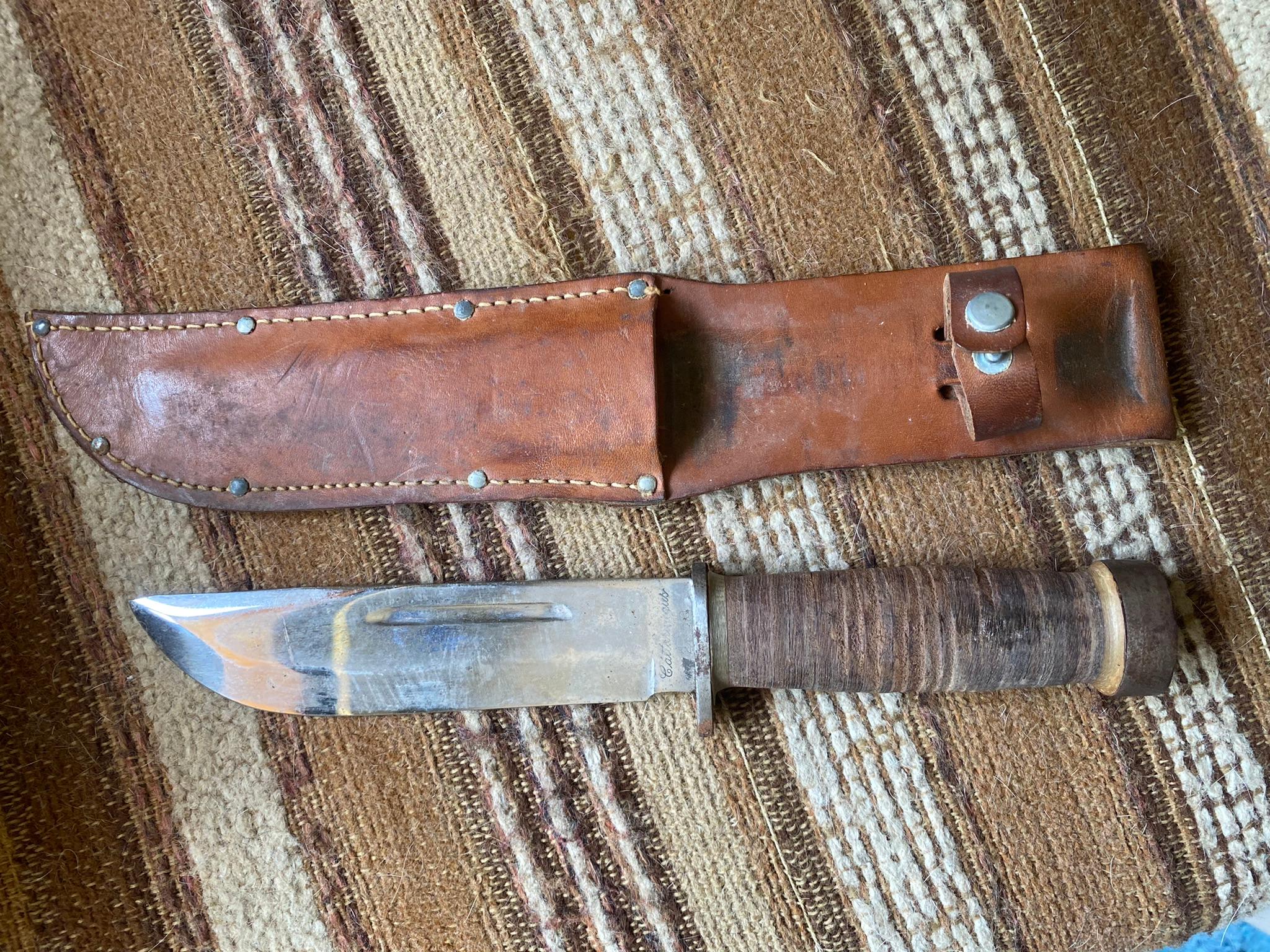 WWII Cattaraugus Large Fighting Knife in nice condition