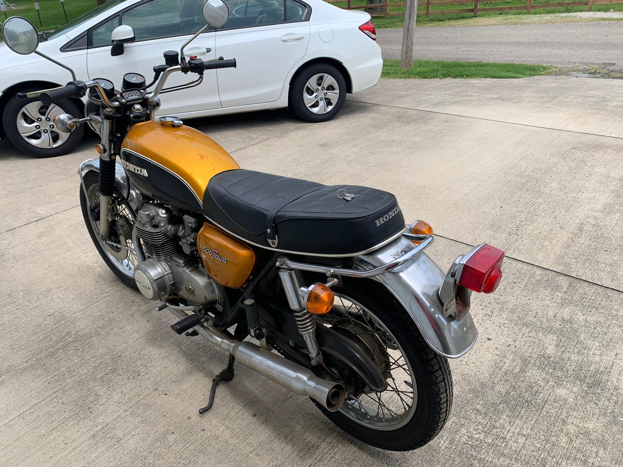 1972 Honda 500 Four, Very Clean, One Owner. Very Low Miles  3147.4