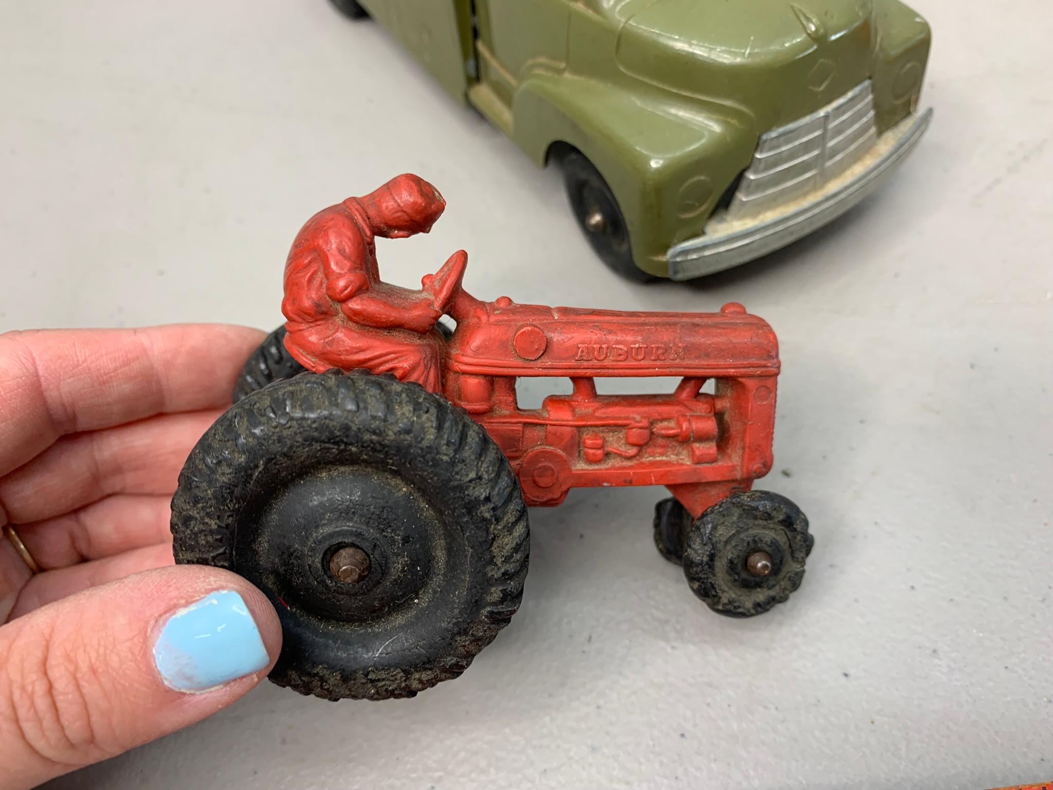 Hubley Kiddie Toys, Rugger Tractor, Bachmann Highballer Train