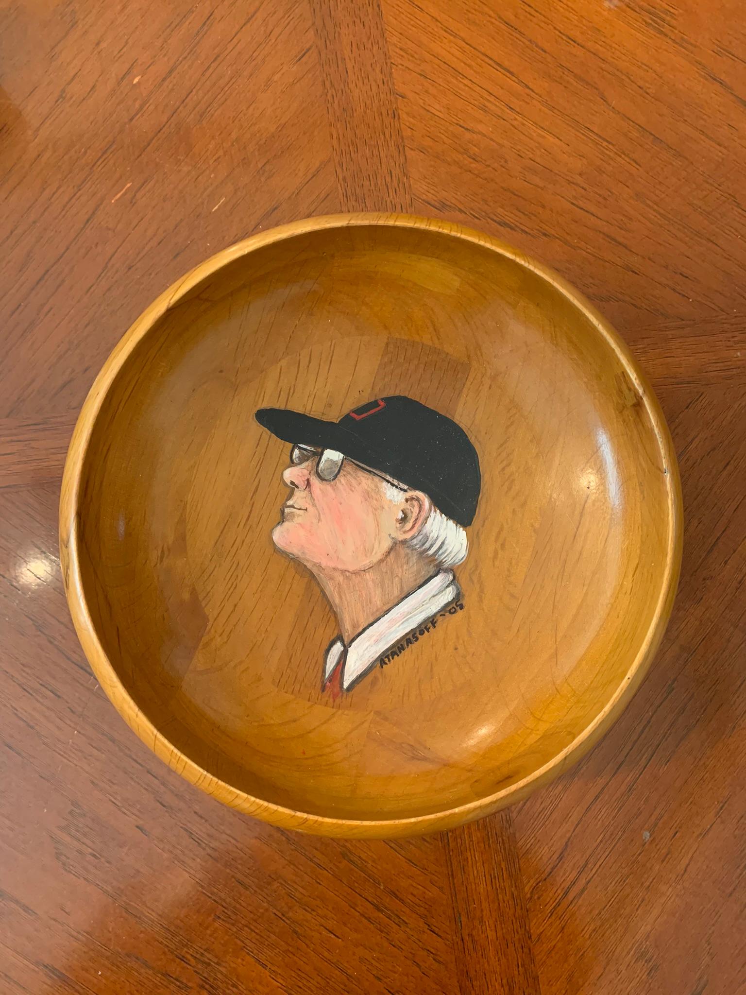 Woody Hayes Painted Bowl