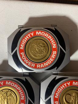 5 Vintage Mighty Morphin Power Rangers Micro Machine Compact Toy  by Bandai