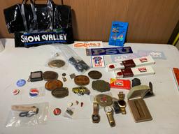 Watches, Belt Buckles, Marlboro Swiss Army Knives & Lighter, Stickers & More