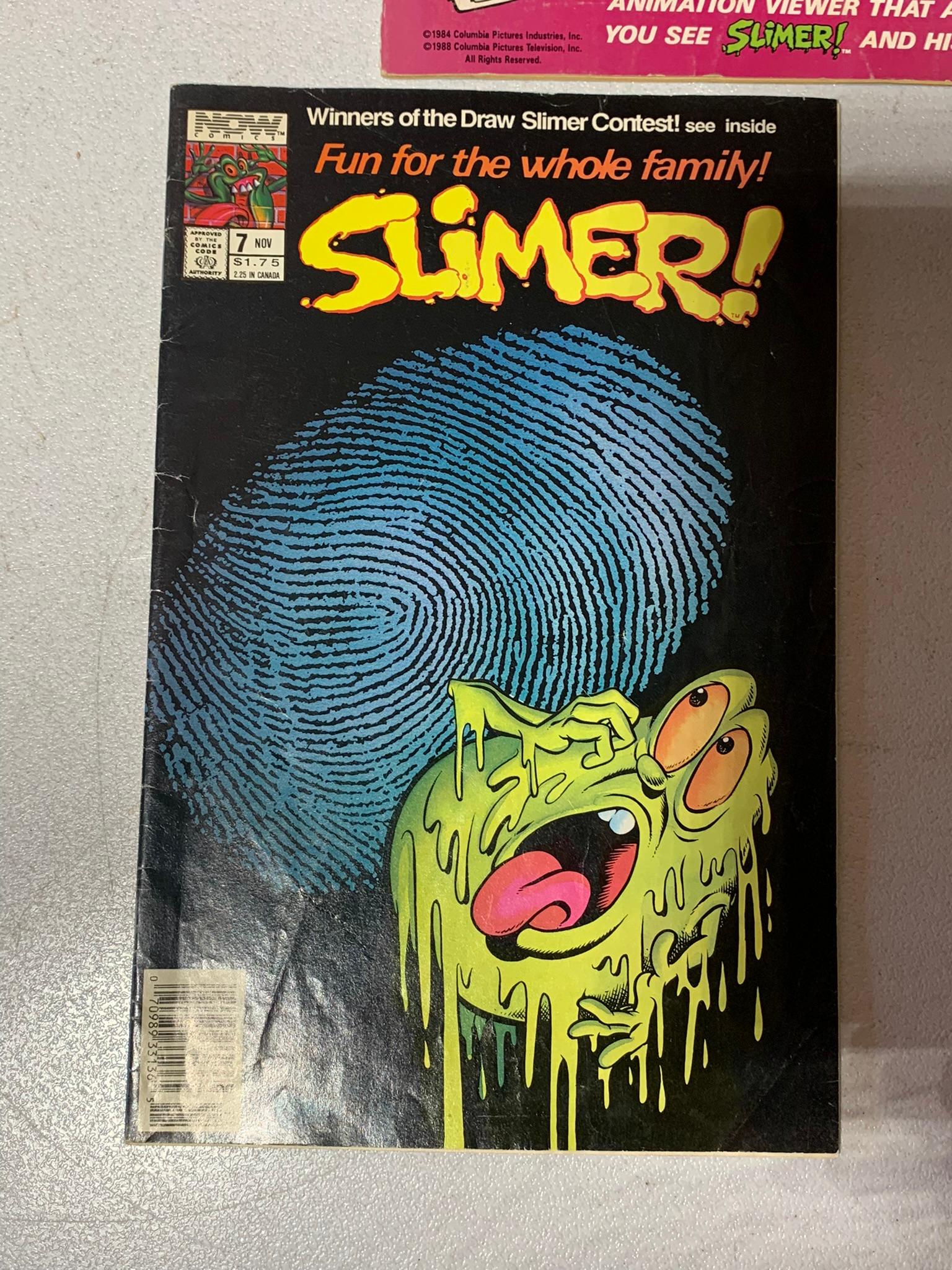 2 Vintage Now Comics Slimer Comics & Diamond Slimer Sticker Book