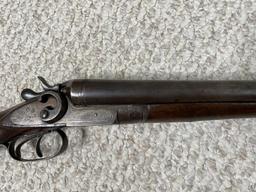 Antique 12 ga. Double Barreled Shotgun Side by Side