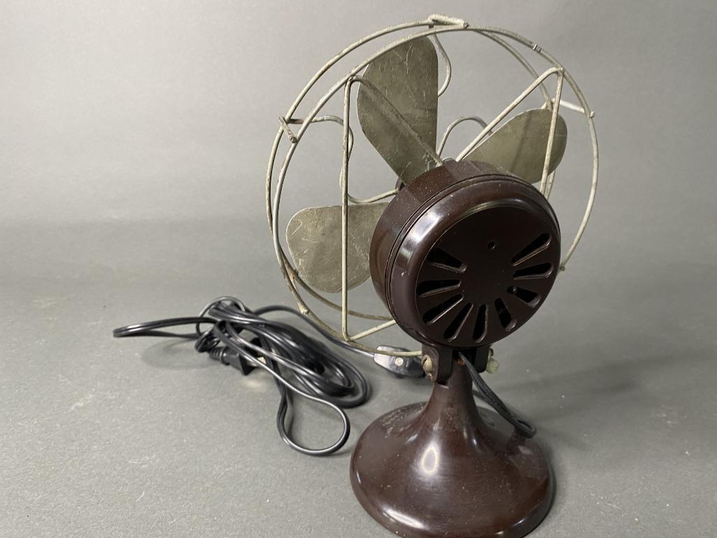 Unusual Small Antique or Vintage Fan