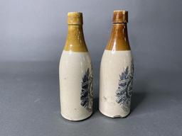 2 Antique Stoneware Beer Bottles Cincinnati Ohio