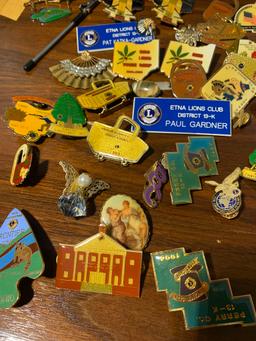 Great Group of Pins including Lions Club