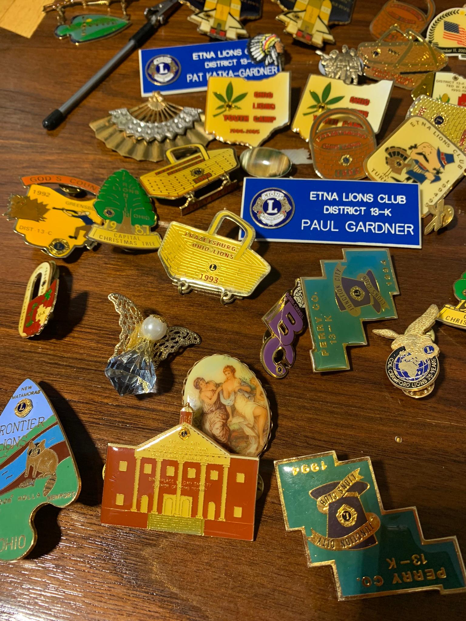 Great Group of Pins including Lions Club