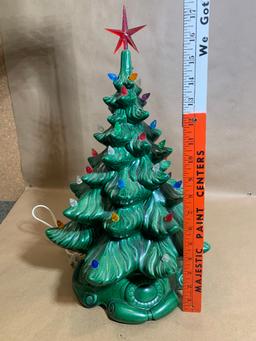 Vintage Ceramic Light Up Christmas Tree