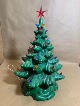 Vintage Ceramic Light Up Christmas Tree