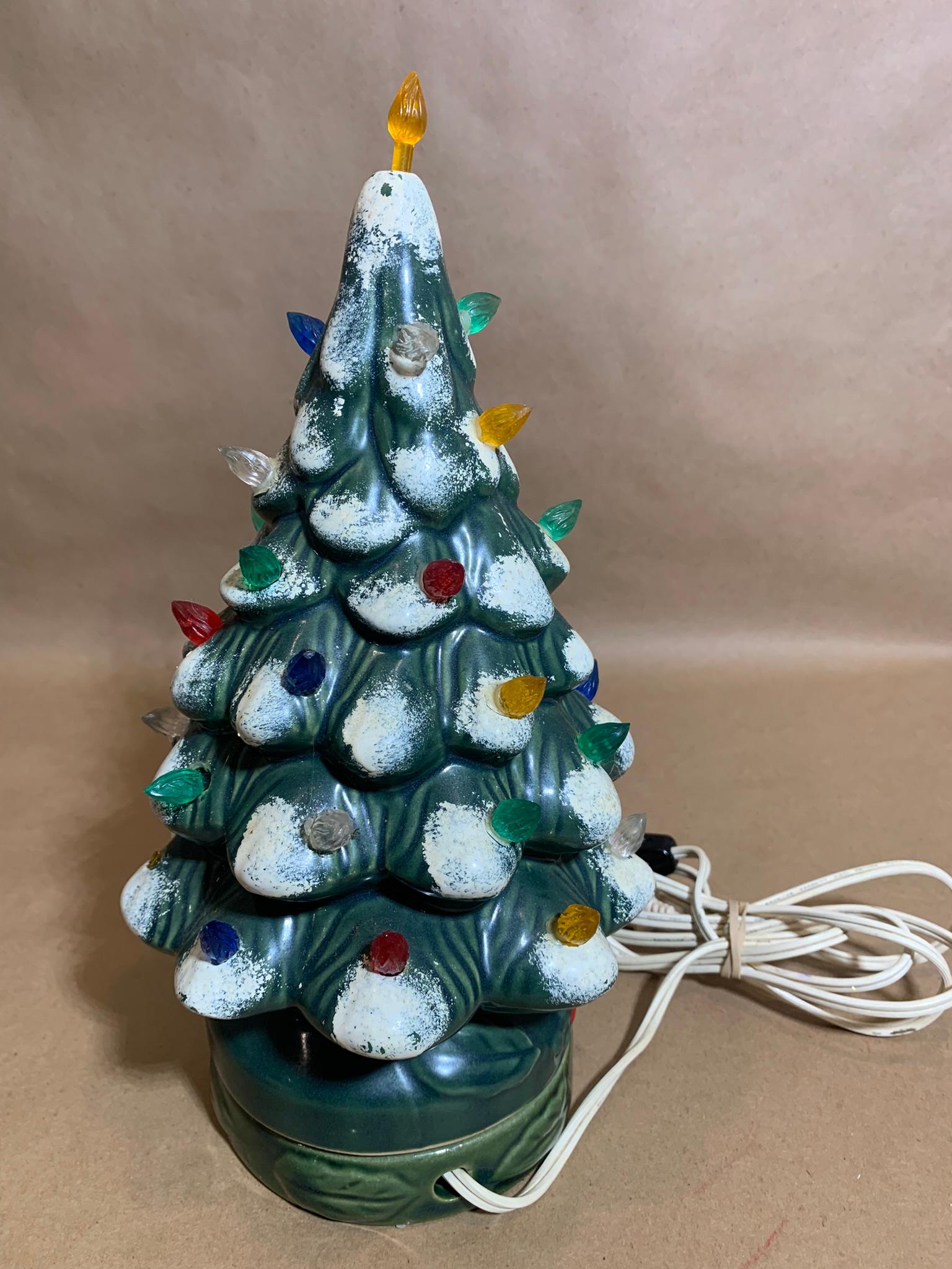 Vintage Ceramic Light Up Christmas Tree
