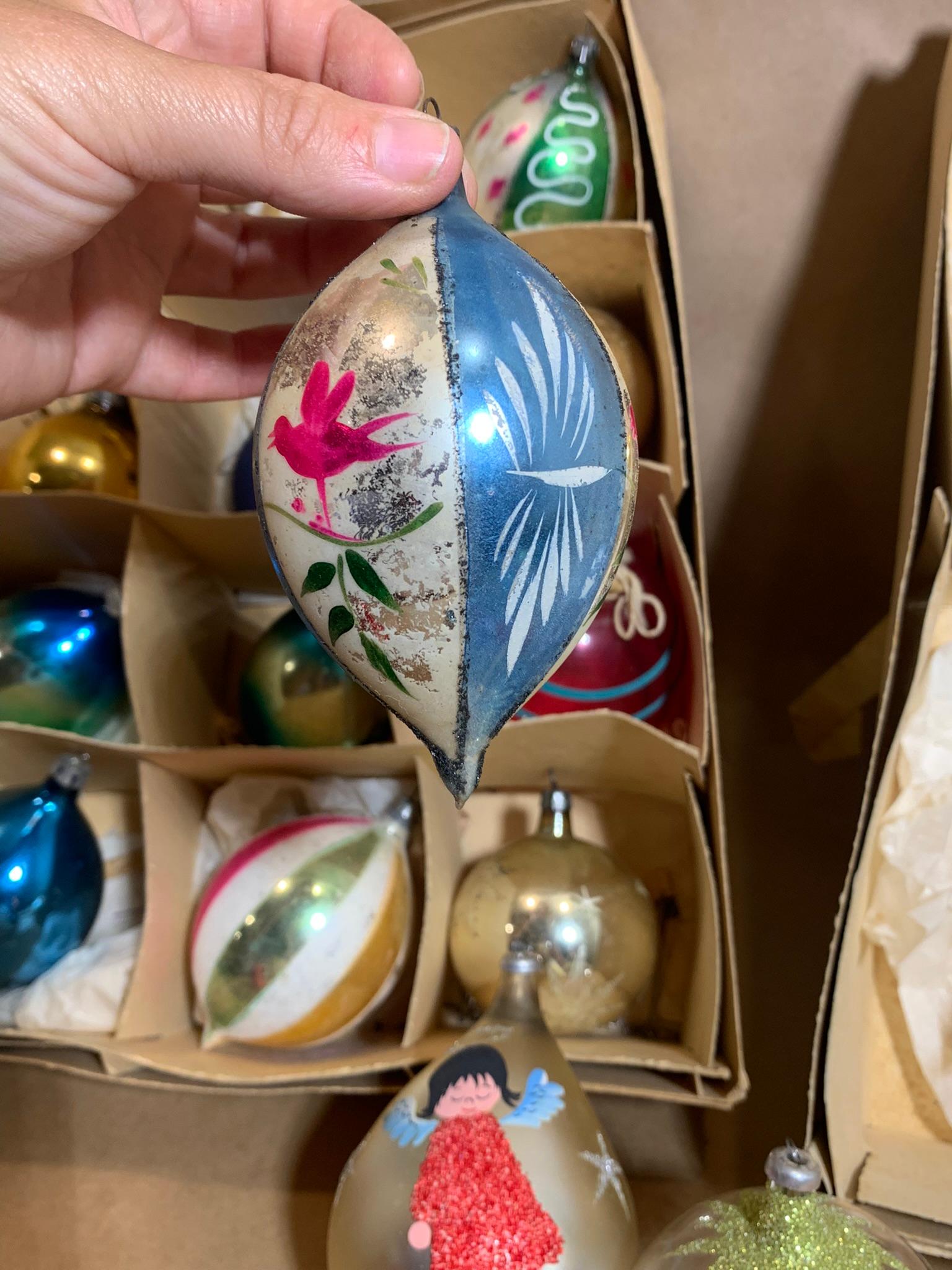 Vintage Christmas Ornaments some Hand Painted