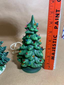Vintage Ceramic Light Up Christmas Trees