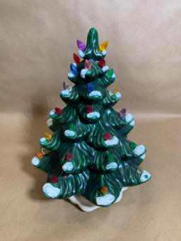 Vintage Ceramic Light Up Christmas Tree