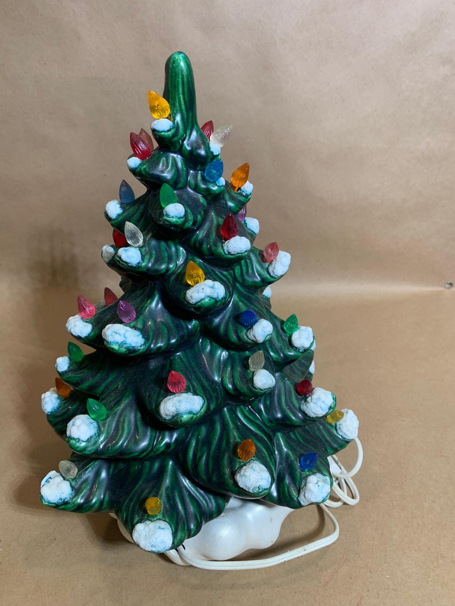 Vintage Ceramic Light Up Christmas Tree